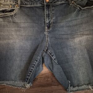 Distressed Denim Shorts